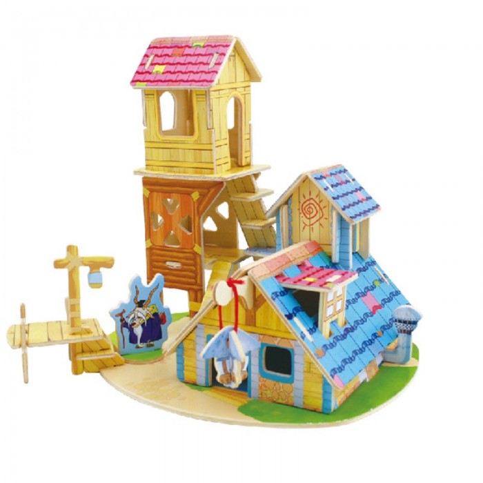 Knowledge House Forest Cabine - Puzzle 3D din lemn